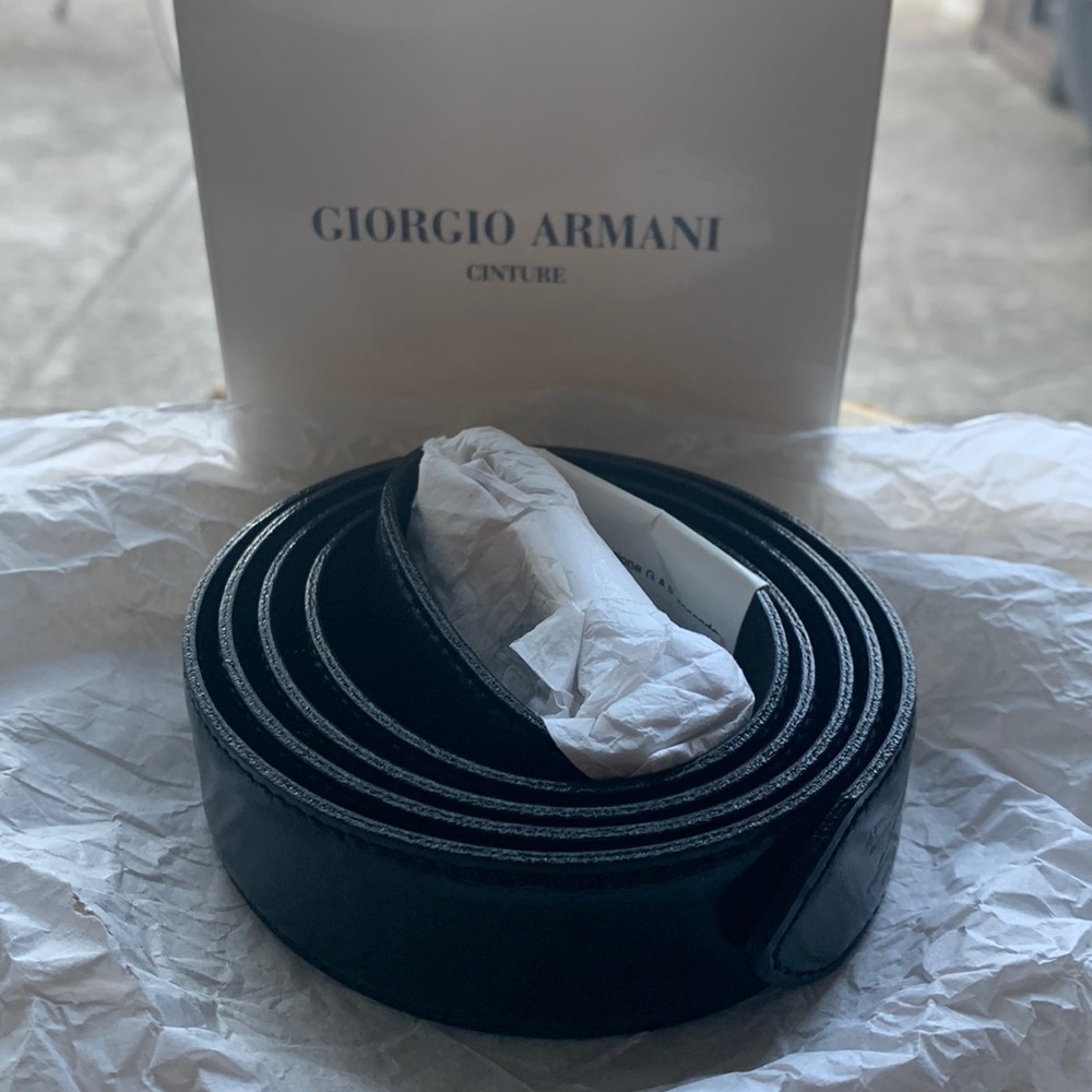 Giorgio Armani Cinture Black Belt